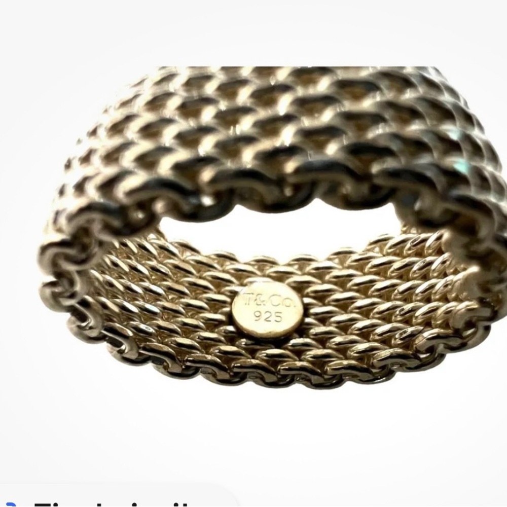 Authentic Tiffany & Company mesh ring